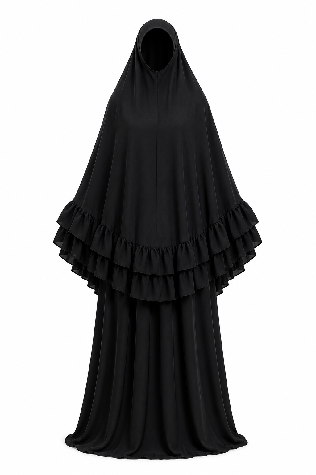 Ruffle Khimar Set