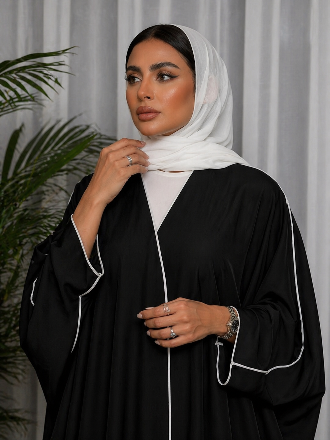 Layali Open Abaya Set