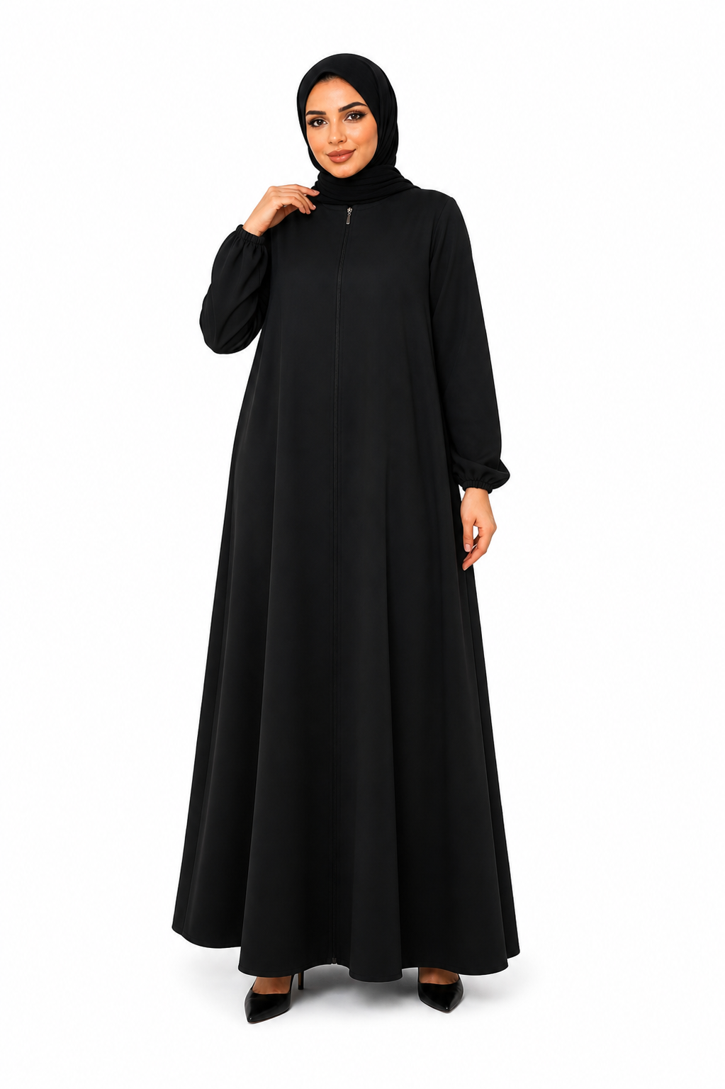 Haya Zip Crepe Abaya