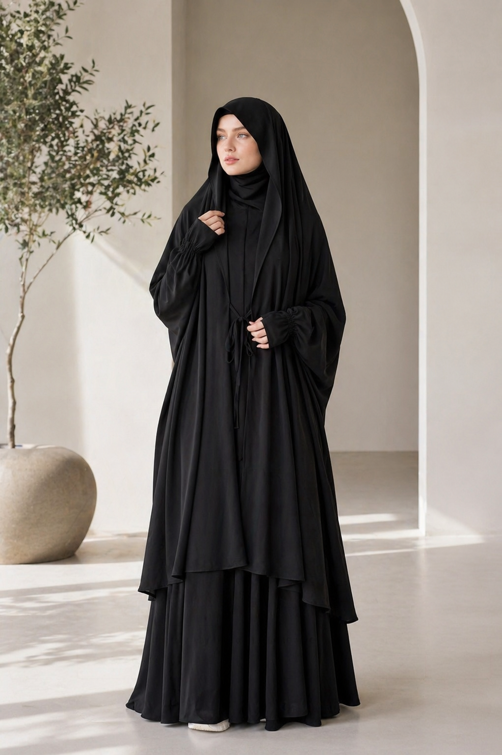 Noor Layered Khimar Abaya Set