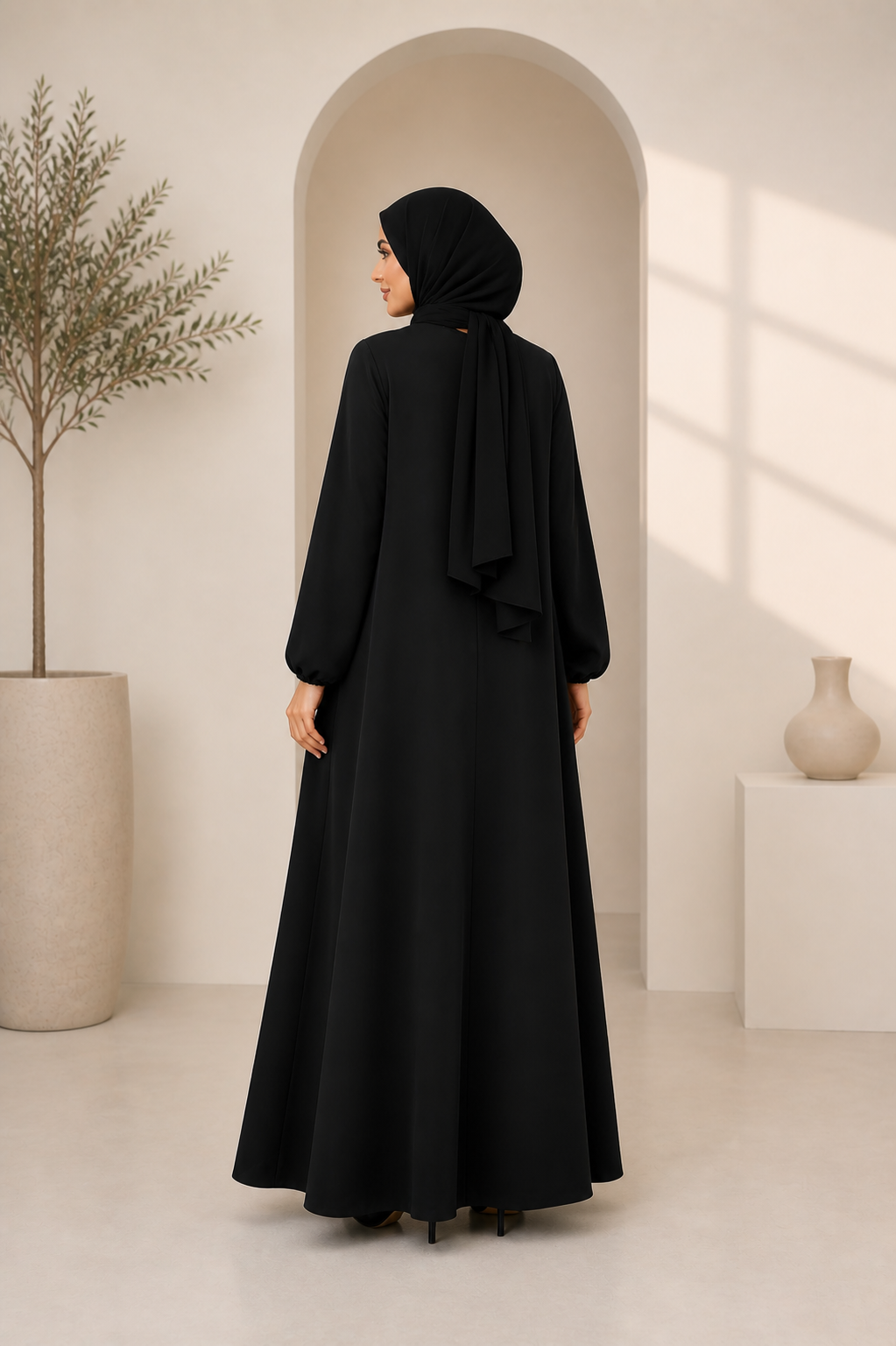 Haya Zip Crepe Abaya