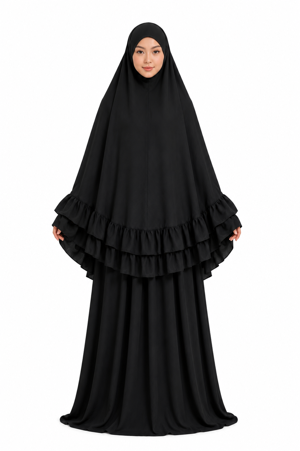 Ruffle Khimar Set